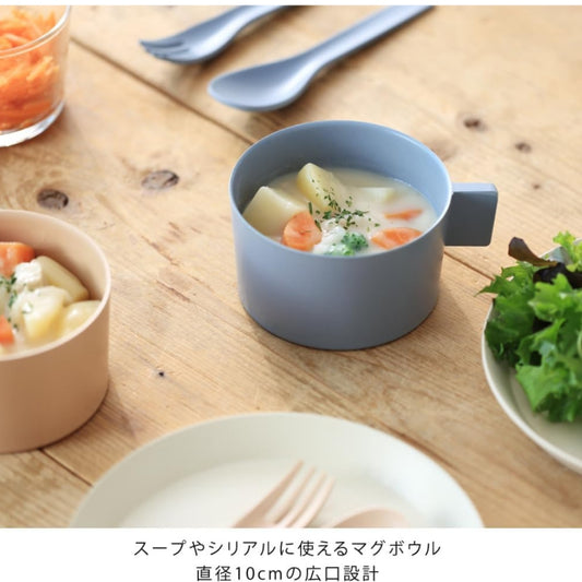 Versatile Ideaco Usumono Cup and Bowl Collection in Blue and Beige