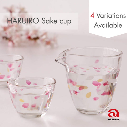 ADERIA Haruiro Japanese Sake Tableware Gift Set - Elegant and Stylish Japanese Made Sake Cups and Glasses for Special Oc