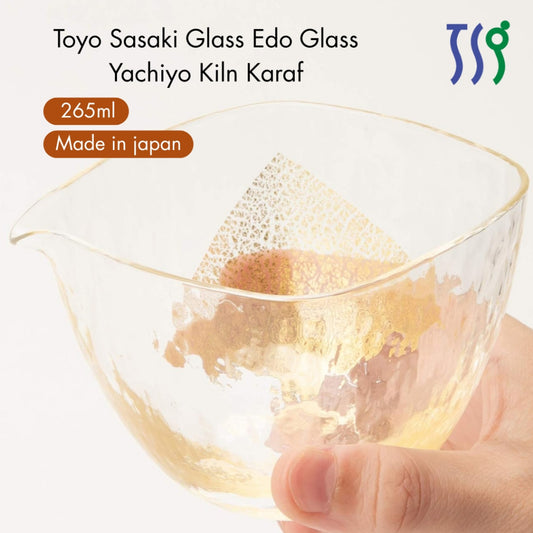 Toyo Sasaki Glass Edo Glass Yachiyo Kiln Karaf 265ml Made in Japan Carafe Pouring Bowl Pitcher Water Jug Decanter Gift P