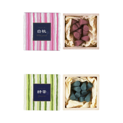 Nippon Kodo Kayuragi Cone Incense Assortment with Holders - 12 Pieces