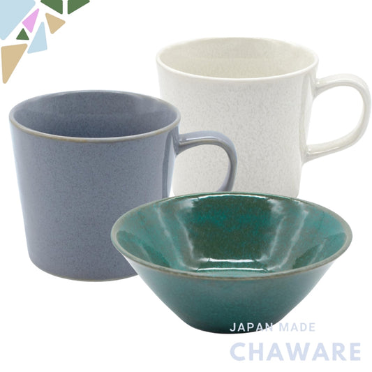 "Natural Color Collection: Aito Majolica Ceramic Coffee Mug & Bowl Set - Stylish, Lightweight