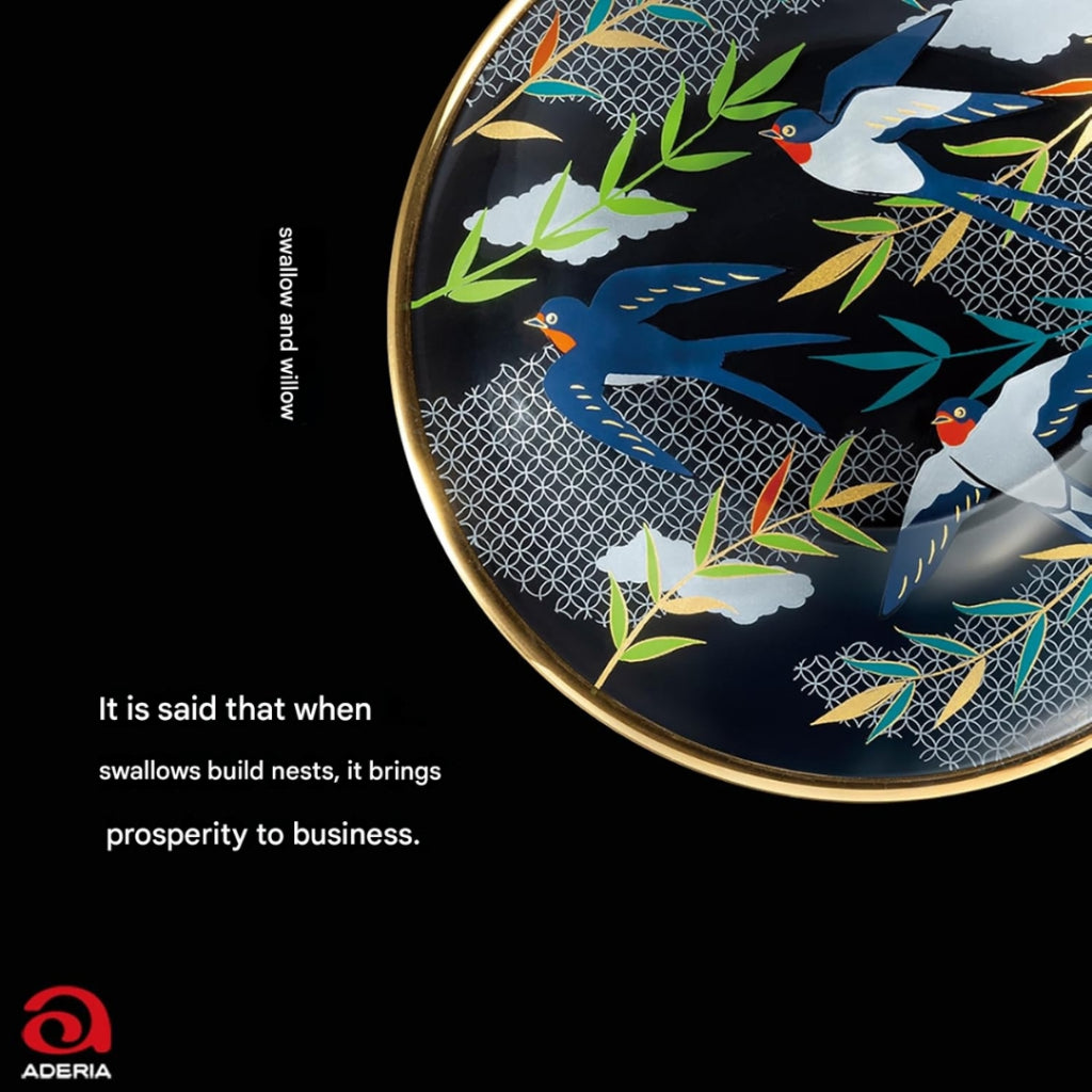 "ADERIA Premium Japanese Heritage Gift Set: Artistic Traditional Motif Mini Plates for Elegant Dining and Gifting"