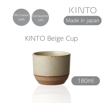 KINTO CLK-151 Cup 180ml Beige, Microwave and Dishwasher Safe, 21890