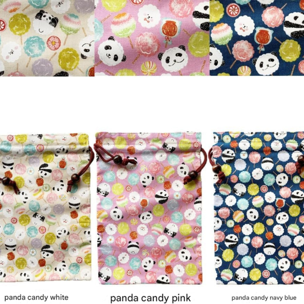 Kyoyu Japanese-made Goshuincho Pouch Bag Cotton 26.5×18cm Goshuincho Case Traditional Pattern Panda Candy Pink