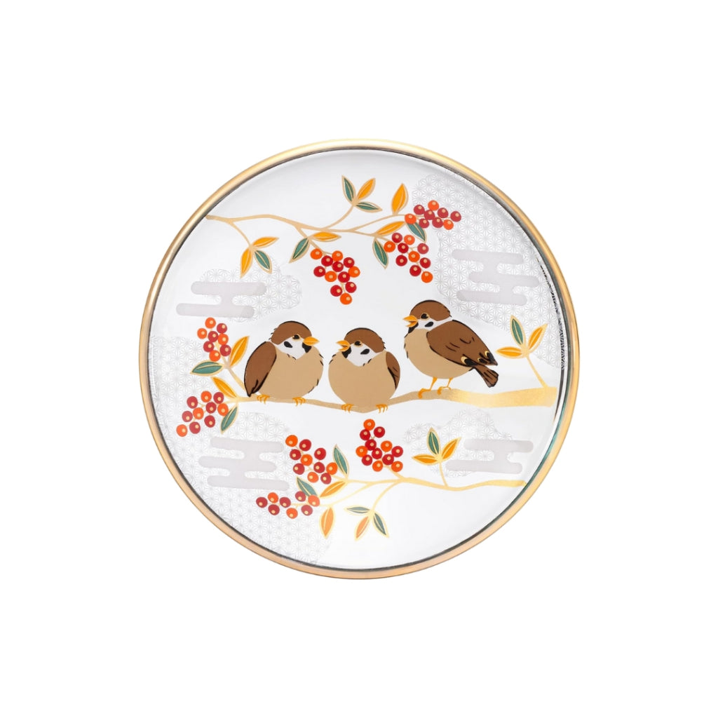 "ADERIA Premium Japanese Heritage Gift Set: Artistic Traditional Motif Mini Plates for Elegant Dining and Gifting"