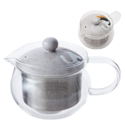 Hasami Porcelain Glass Pot with Super Stainless Steel Infuser - 375ml Capacity