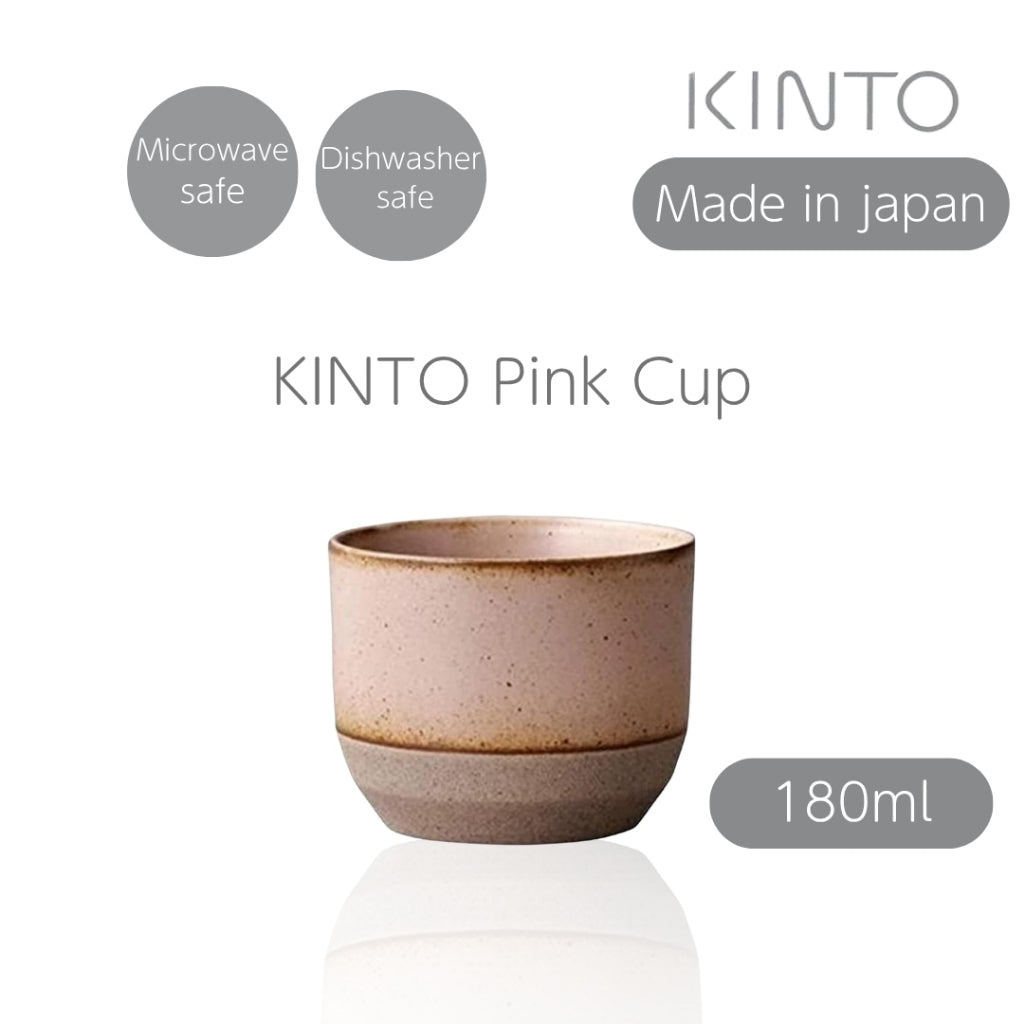 KINTO CLK-151 Cup 180ml Pink, Microwave and Dishwasher Safe, 21894