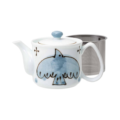Japanese Hasami Pottery Teapot with Super Stainless Steel Strainer - 325ml & 500ml Variants, Aile El Collection, Made in Japan
