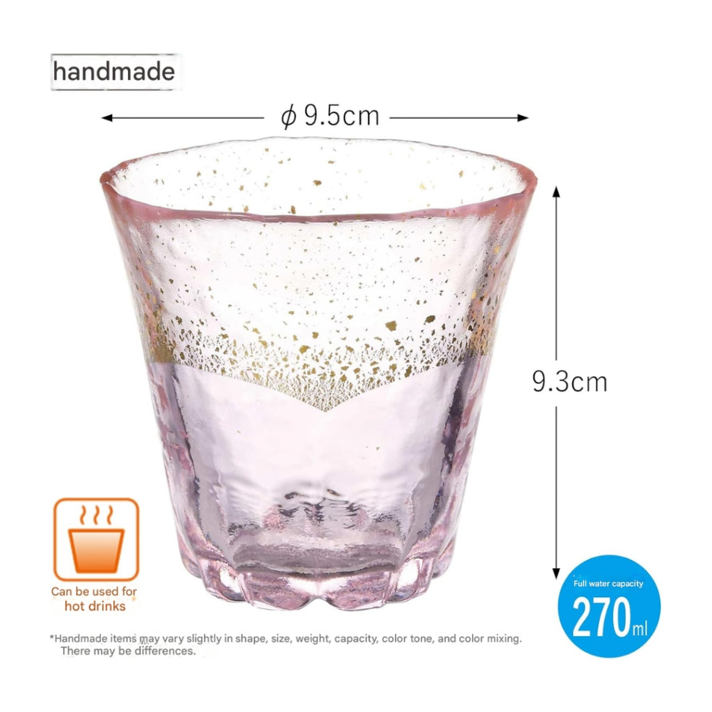 【made in japan】
Tokai Sasaki Glass Wa Glass On Fuji Sakura Hot Water Shōchū Glass with Gold Leaf 270ml Made in Japan Shōchū Glass Glass Cup Beer Glass Highball Glass Gift Present Giving Respect for the Elderly Day Father's Day Mother's Day Birthday 42160T