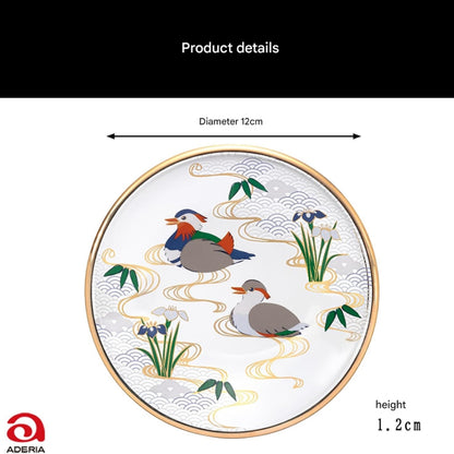 "ADERIA Premium Japanese Heritage Gift Set: Artistic Traditional Motif Mini Plates for Elegant Dining and Gifting"