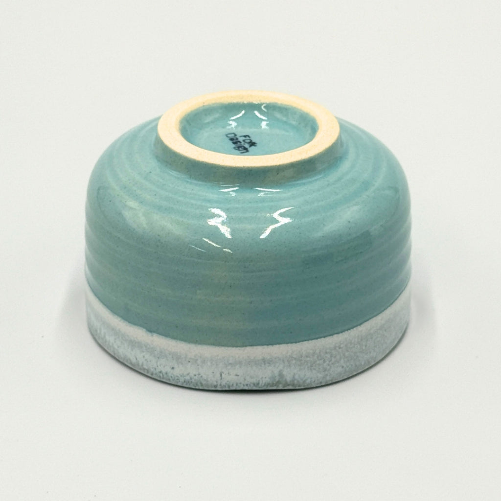 FD Blue Glaze White Karatsu Nagashi Outdoor Tea Bowl Matcha Bowl Hasami Ware Matcha Made in Japan