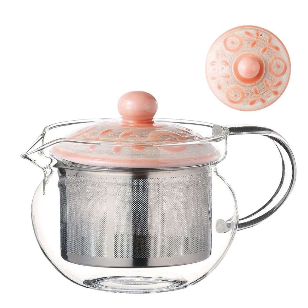 Hasami Porcelain Glass Pot with Super Stainless Steel Infuser - 375ml Capacity