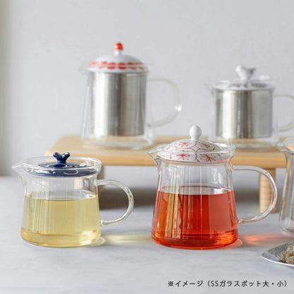 Hasami Ceramics Glass Teapot with Super Stainless Steel Infuser - 600ml & 425ml Options - Made in Japan