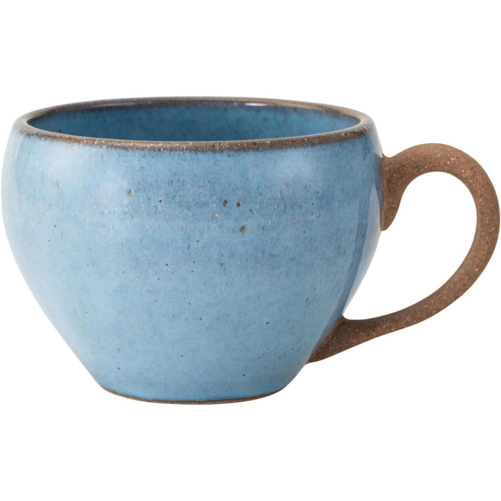 Large Hasami Ware Mug - Approximately 435ml Capacity in Terracotta Blue, Dipped Blue, and Black