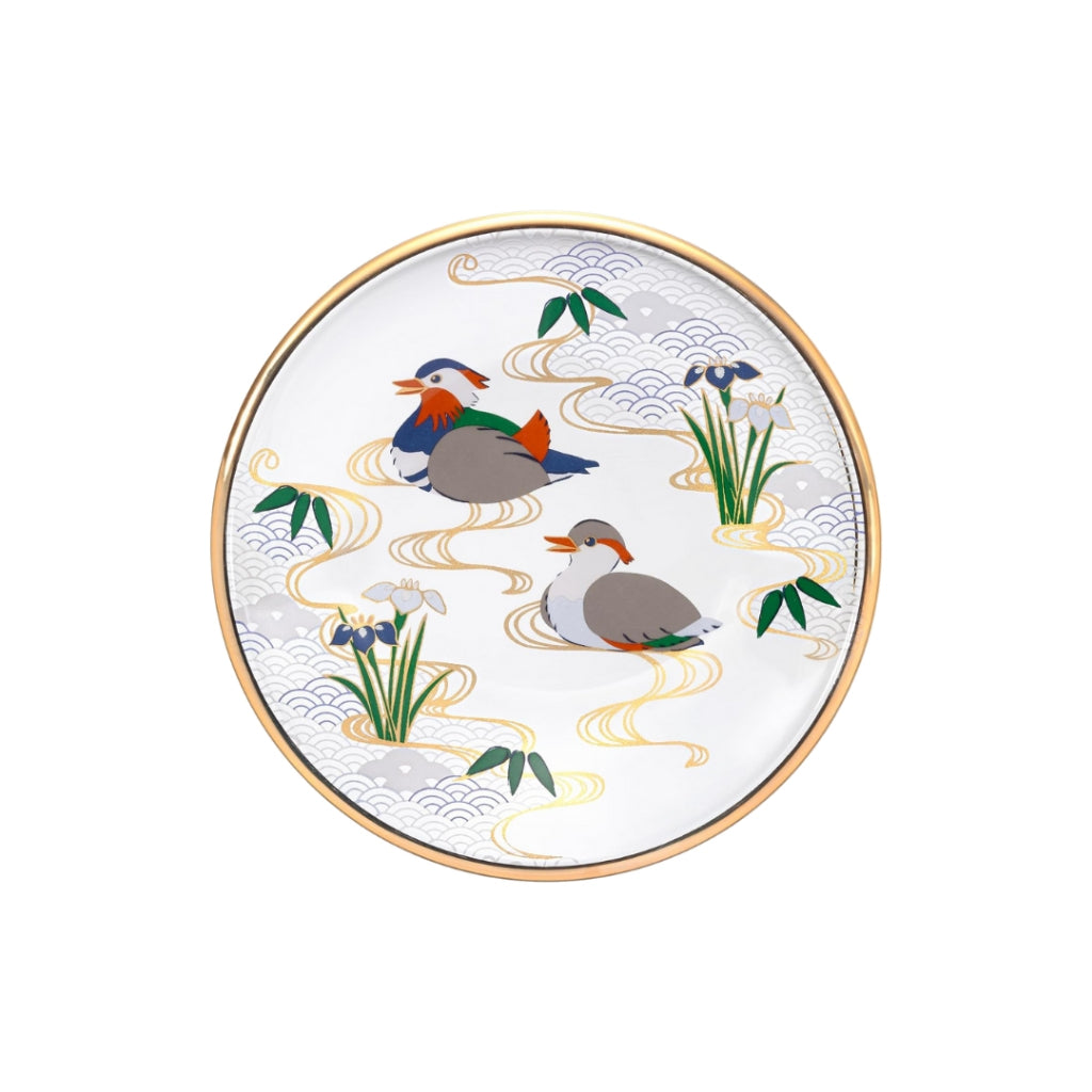 "ADERIA Premium Japanese Heritage Gift Set: Artistic Traditional Motif Mini Plates for Elegant Dining and Gifting"
