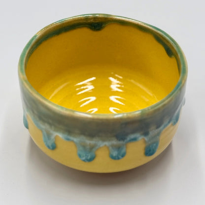 FD Yellow Glazed Edge Glazed Flow Outdoor Tea Bowl Matcha Bowl Hasami Ware Matcha Made in Japan