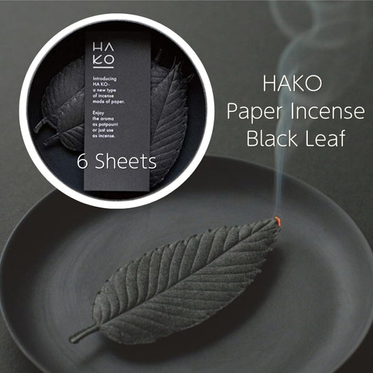 【made in japan】
HAKO Paper Incense - Black Leaf - 6 Sheets - Kunjyudo Japan - Aromatherapy Assortment