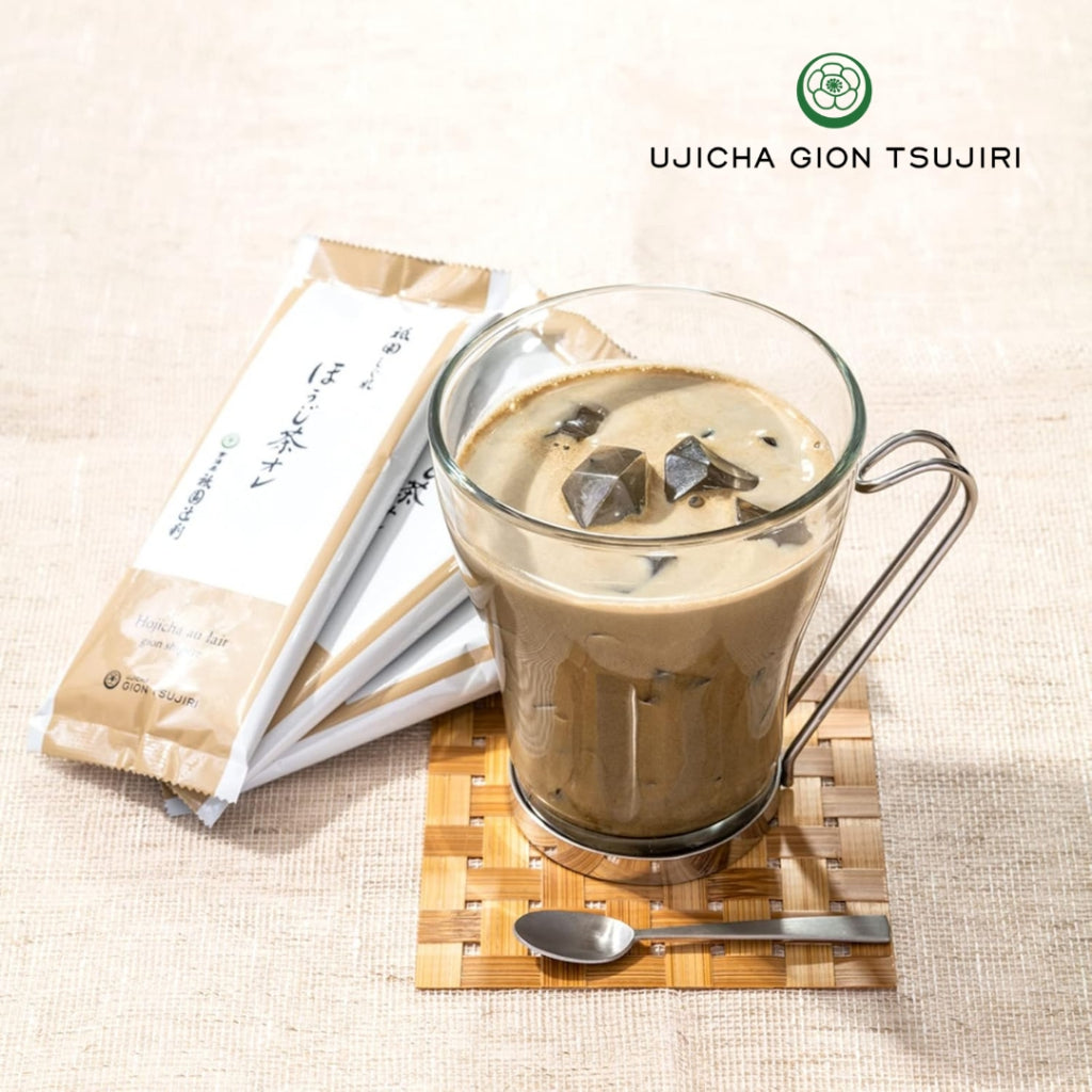 Gion Tsujiri Matcha and Hojicha Stick Powdered Tea Gift Set (Matcha 30g x 7 packs & Hojicha 20g x 10 packs) Kyoto Uji
