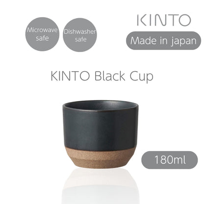 KINTO CLK-151 Cup 180ml Black, Microwave and Dishwasher Safe, 21892