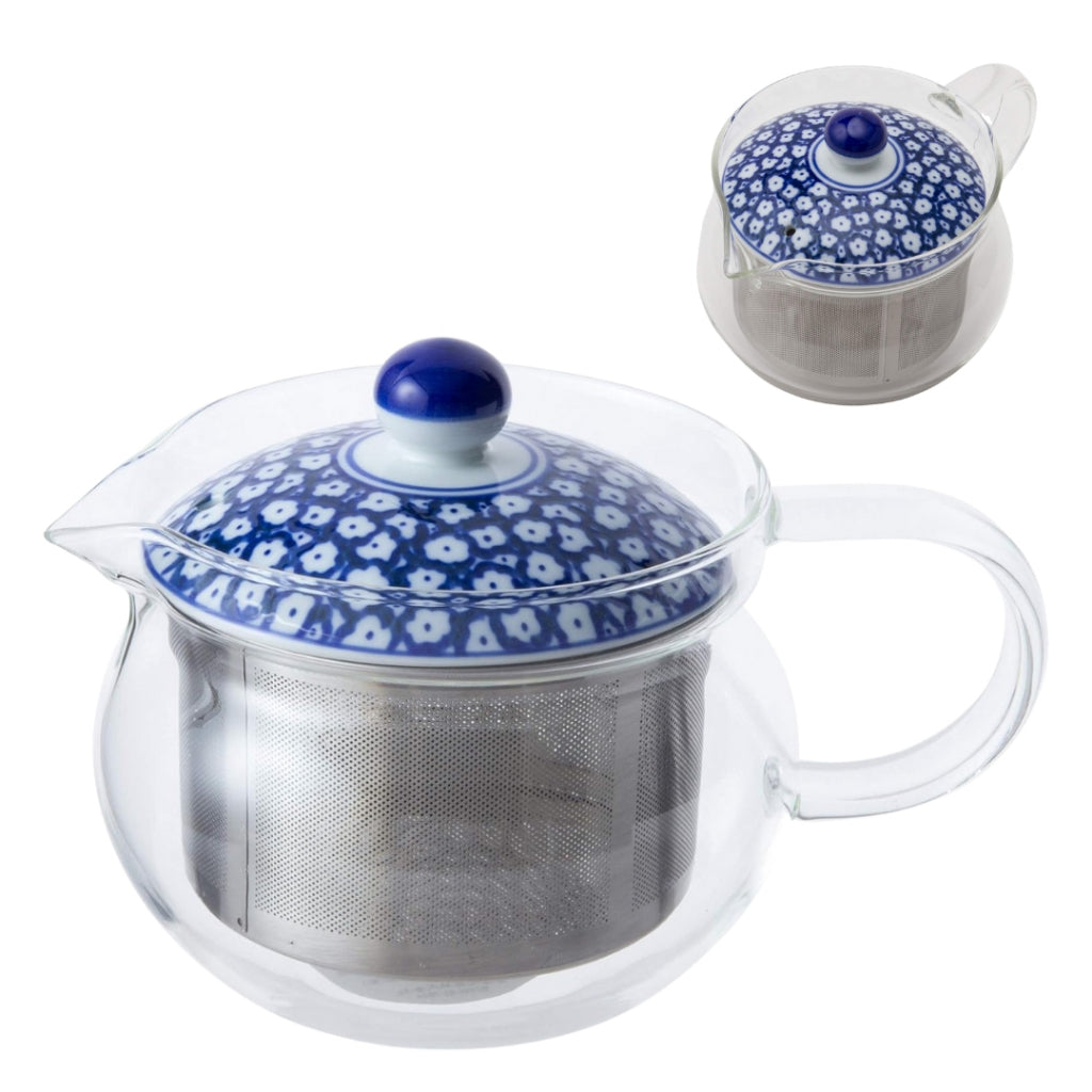 Hasami Porcelain Glass Pot with Super Stainless Steel Infuser - 375ml Capacity