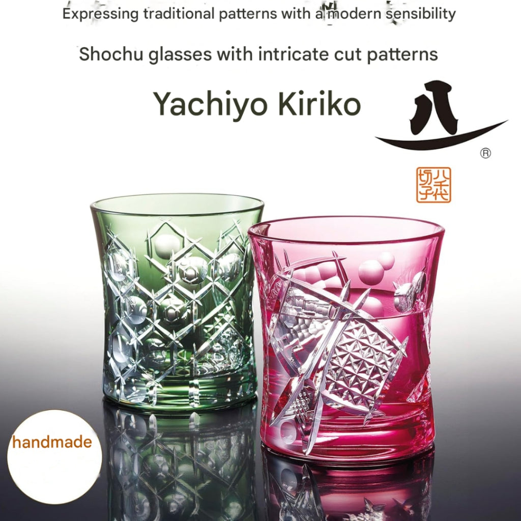Toyo Sasaki Glass Yachiyo Kiriko Tumbler Kikkō Pattern 280ml Made in Japan Wooden Box Included Rocks Glass Shochu Glass Whiskey Glass Cup Gift Present Gifts for Respect for the Aged Day Father's Day Mother's Day Birthday LS19590SCG-C681