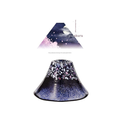 Toyo Sasaki Glass Shofuku Cup Sakura Fuji Night Cherry Blossom 45ml Made in Japan Sake Cup Sake Glass Cup Mount Fuji Glass Gift Present for Senior Citizens Day Father's Day Mother's Day Birthday WA530