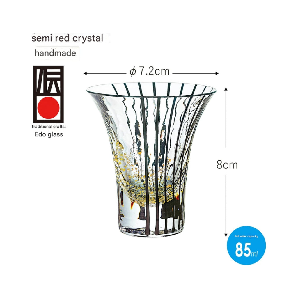 Toyo Sasaki Glass Edo Glass Yachiyo Kiln Sake Cup Tsukimi Sake 85ml Made in Japan Sake Glass Sake Cup Glass Gift Present for Respect for the Aged Day Father's Day Mother's Day Birthday 10362