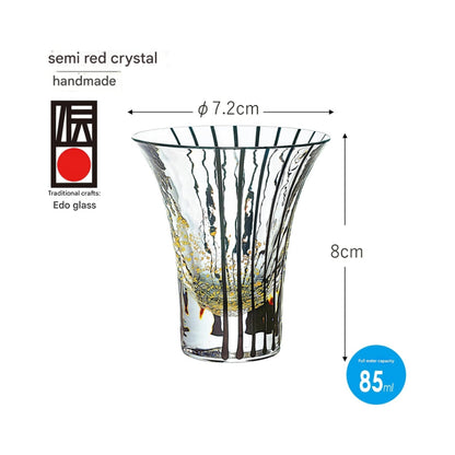 Toyo Sasaki Glass Edo Glass Yachiyo Kiln Sake Cup Tsukimi Sake 85ml Made in Japan Sake Glass Sake Cup Glass Gift Present for Respect for the Aged Day Father's Day Mother's Day Birthday 10362