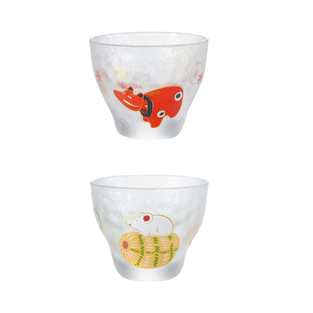 ADERIA Celebratory Zodiac Sake Cup - 90ml [Ochoko/Sake Glass] Made in Japan, Gift Boxed for Birthdays and Special Presents