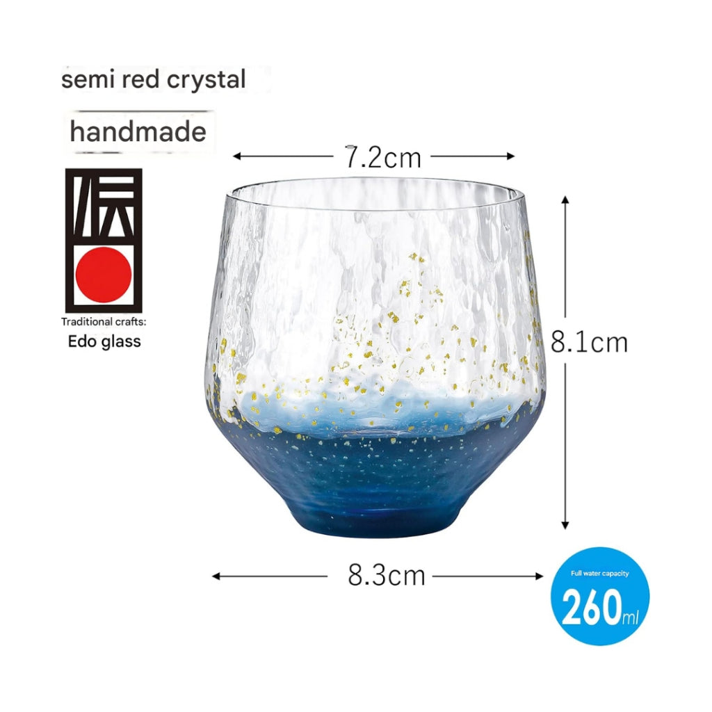 Toyo sasaki Glass Edo Glass Yachiyo Kiln Free Glass 260ml Made in Japan Rock Glass Tumbler Glass Cup Sake Glass Gift Present Offering 10391