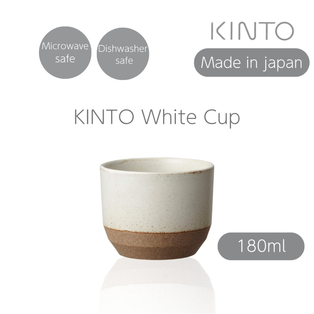 KINTO CLK-151 Cup 180ml White, Microwave and Dishwasher Safe, 21889