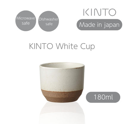 KINTO CLK-151 Cup 180ml White, Microwave and Dishwasher Safe, 21889