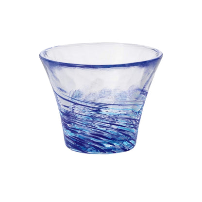 ADERIA Tsugaru Vidro Sake Cup Takikaze 60ml Made in Japan Gift Box Included Choko Sake Glass Cold Sake O-choko Sake Ware Stylish Gift for Women Mother's Day Father's Day Couples Men's Housewarming Wedding Greeting Small Retirement Present Birthday Gift F7