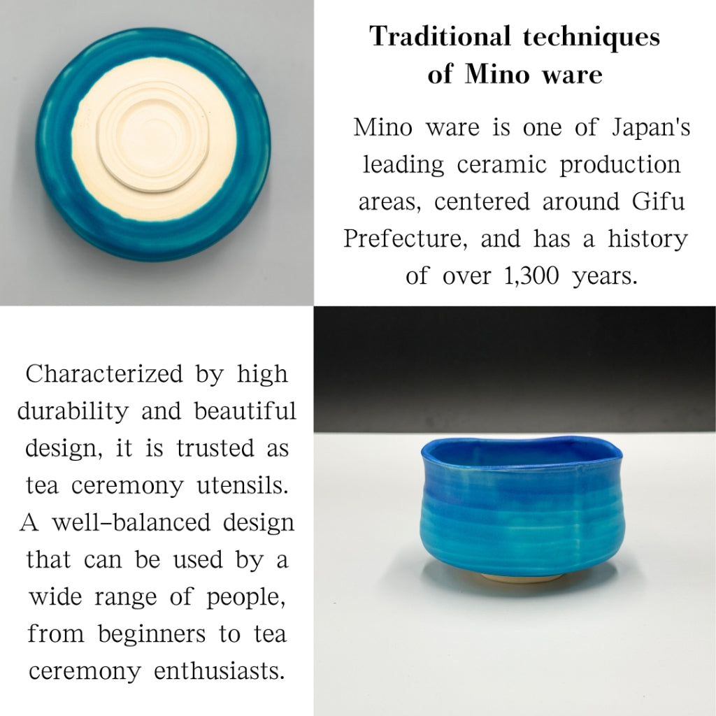 Turkish glaze matcha bowl, Mino ware (made in Japan)matcha chawan,chaware