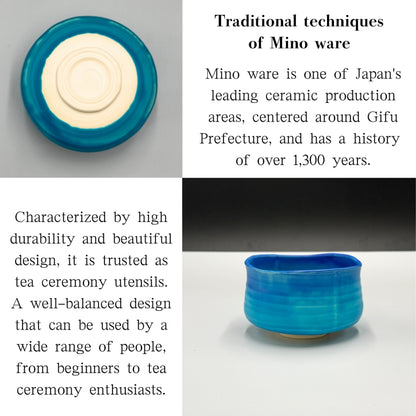 Turkish glaze matcha bowl, Mino ware (made in Japan)matcha chawan,chaware