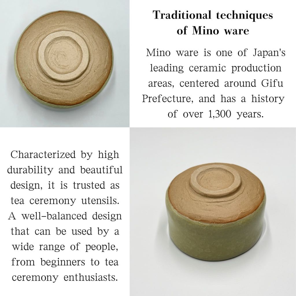 Yellow Crazy Matcha Bowl Mino Ware (Made in Japan)matcha chawan,chaware