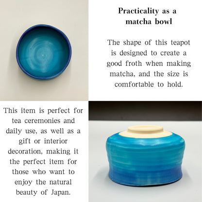 Turkish glaze matcha bowl, Mino ware (made in Japan)matcha chawan,chaware