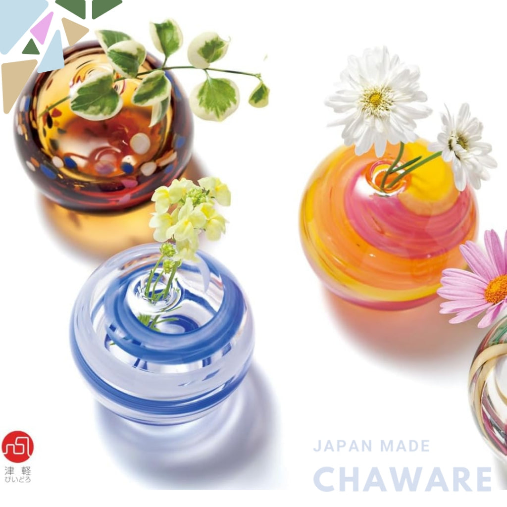 【made in japan】
ADERIA Tsugaru Vidro Single Flower Vase Ayate Tamari Summer Sky Made in Japan Gift Box Included Stylish 