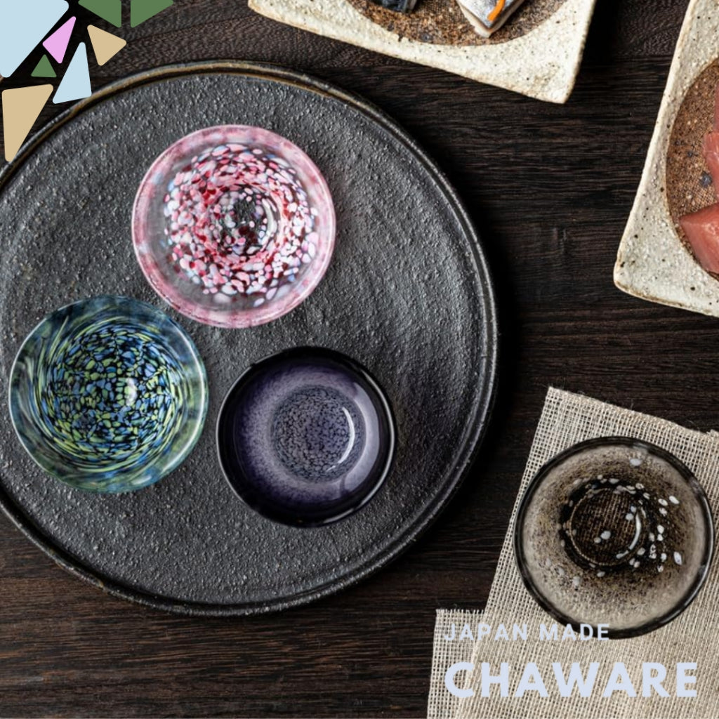 ADERIA Tsugaru Vidro Sake Cup Set - Elegant Japanese Glassware for Sake, Ideal Gift for Any Occasion