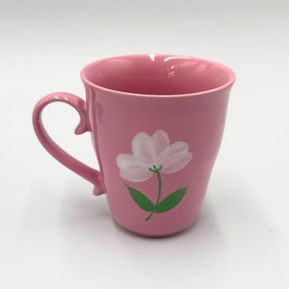Porcelain Teapot & Mug Set – 2-Tone Pink Floral Design, Elegant White Ceramic Gift Set