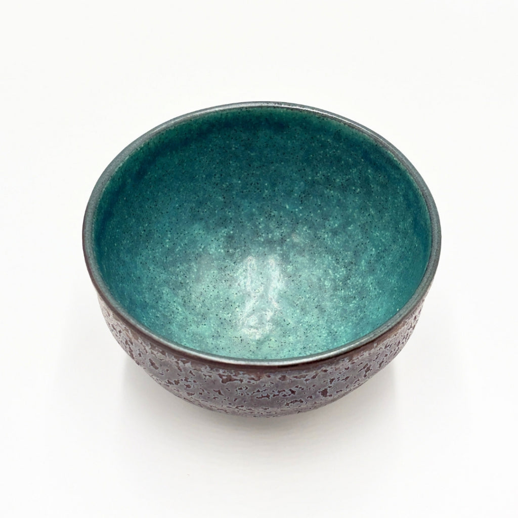 Japanese Matcha Bowl Black Clay Blue Matte Glaze Chawan 12cm Tea Ceremony 2026 New