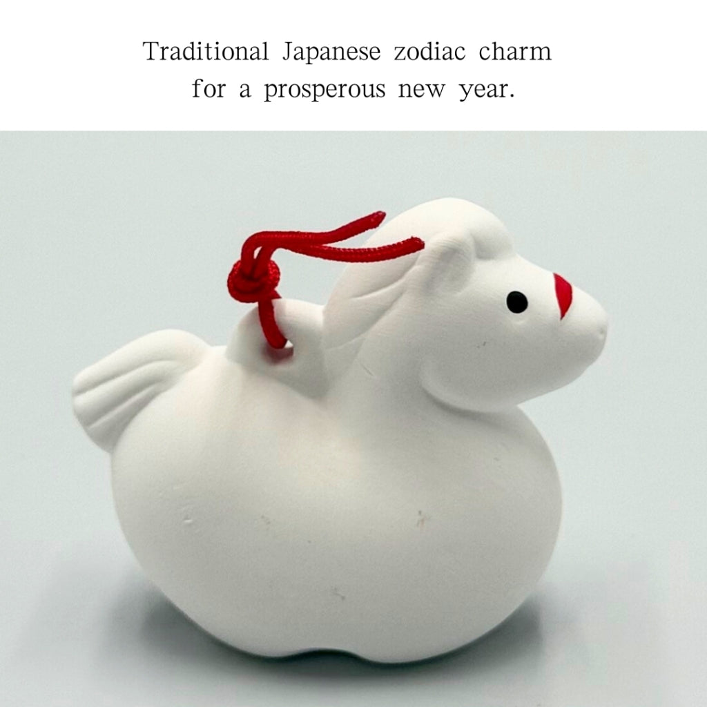 Lucky Zodiac Figurine 2026 – Horse Bell Ornament “Fukuju Umanari” for Good Fortune & Prosperity, Japanese-Style Gift