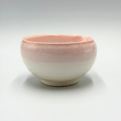 Japanese Ceramic Matcha Bowl Pink Katakuchi Pouring Spout | Handcrafted in Japan
