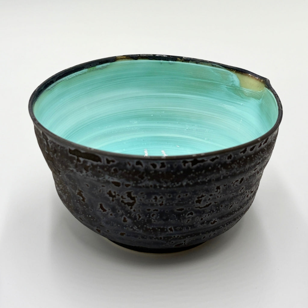 Tokoname Yaki Luster Glaze Katakuchi Pouring Bowl 600cc Japanese Ceramic Handcrafted