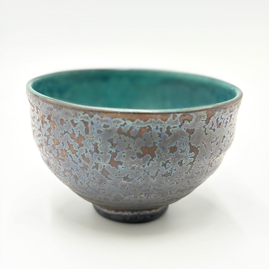 Japanese Matcha Bowl Black Clay Blue Matte Glaze Chawan 12cm Tea Ceremony 2026 New