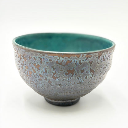 Japanese Matcha Bowl Black Clay Blue Matte Glaze Chawan 12cm Tea Ceremony 2026 New