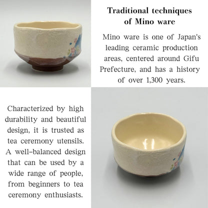 Mini Matcha Bowl Mount Fuji Design – Japanese Chawan Tea Cup, Mino Ware, Handcrafted, Made in Japan