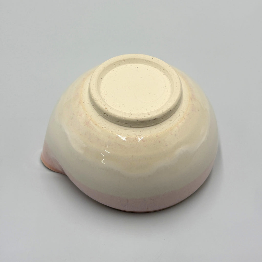 Japanese Ceramic Matcha Bowl Pink Katakuchi Pouring Spout | Handcrafted in Japan