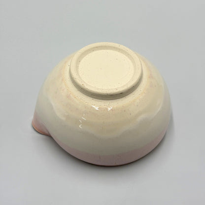 Japanese Ceramic Matcha Bowl Pink Katakuchi Pouring Spout | Handcrafted in Japan