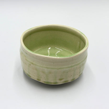 Japanese Matcha Bowl Wakakusa Vidro Mino Ware Handcrafted Ceramic Tea Bowl Made in Japan